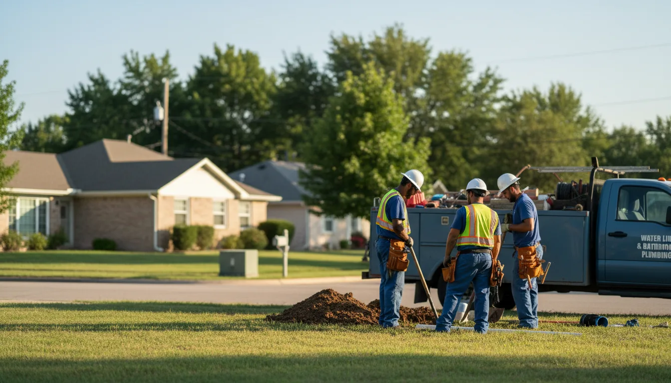 Residential water line and bathroom plumbing service in Bethpage, NY